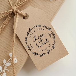 Blommigt Wandan Kärlek är Sweet Wedding Favor Stämpel