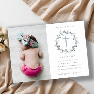 Blommigt Wandeand Photo Godfather Frieri Inbjudan
