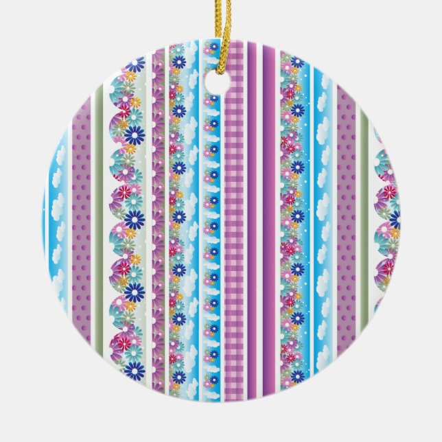 BLOMMIGT WASHI BAND JULGRANSPRYDNAD KERAMIK (Framsidan)