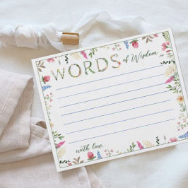 Blommigt Watercolor Alphabet Shower Ord of Wisdom