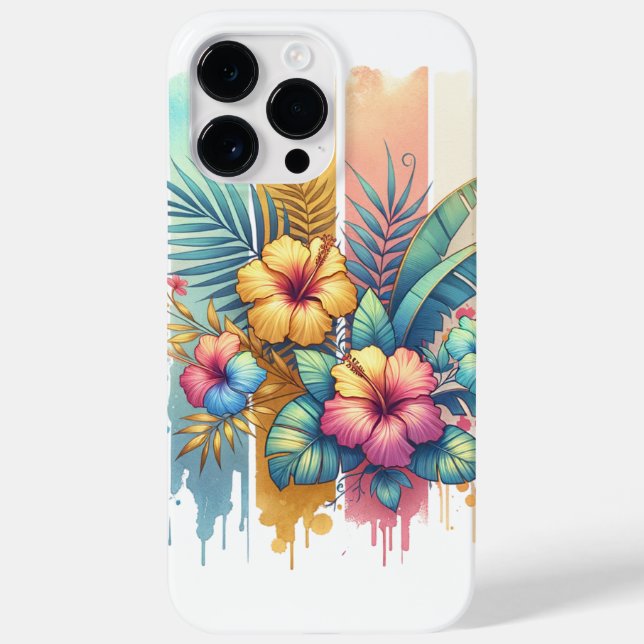 Blommigt Watercolor Artist Phone Case (Baksida)
