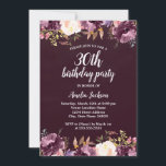 Blommigt Watercolor Bloom Lila 30års födelsedag Pa Inbjudningar<br><div class="desc">Mer söt Blommigt Birthday Bjud i Little Bayleigh Store!</div>