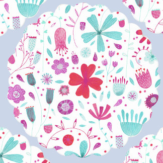 Blommigt Watercolor Boho Underlägg Papper
