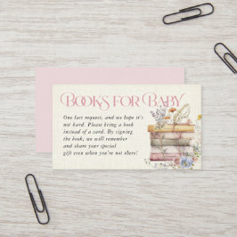 Blommigt Watercolor Bokar för Baby Card Visitkort