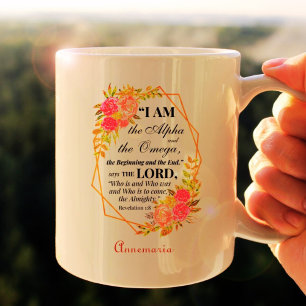 Blommigt Watercolor Christian Bible Scripture Cito Kaffemugg