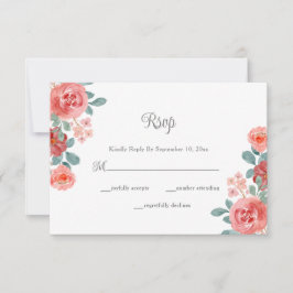 Blommigt Watercolor Eucalyptus Fall Wedding OSA Kort