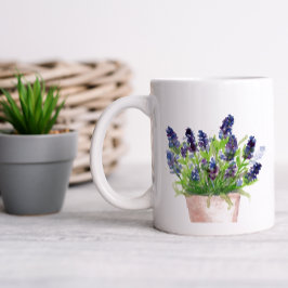Blommigt Watercolor Lavender Jumbo Mugg