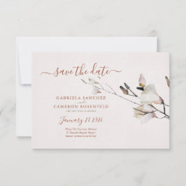 Blommigt Watercolor Magnolia Terracotta