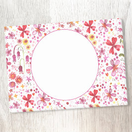 Blommigt Watercolor Modern Mönster Post-it Block