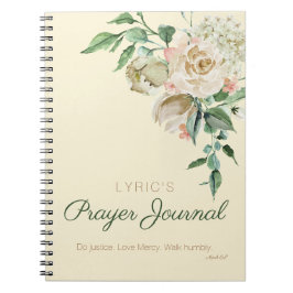 Blommigt Watercolor Personlig Prayer Journal Anteckningsbok