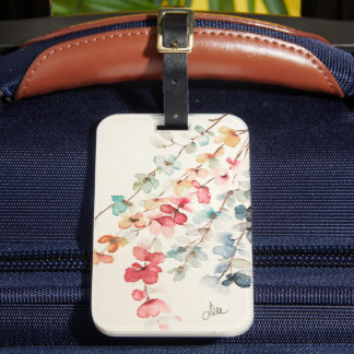 Blommigt Waterfall Luggage Tag Bagagebricka