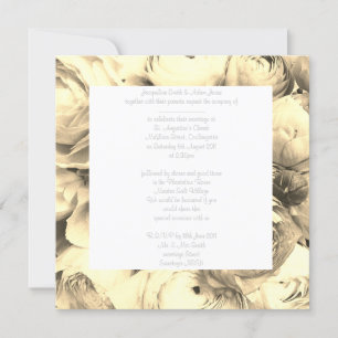 BLOMMIGT WEDDING INVITATION sepia Inbjudningar