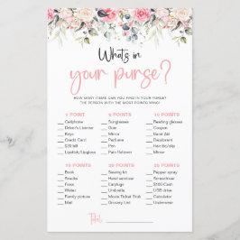  Blommigt | What's in your Purse Game Card