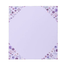 Blommigt Whisper-Anteckningsblock - mjuk lavender- Anteckningsblock
