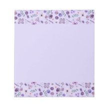 Blommigt Whisper Anteckningsblock - Soft Lavender