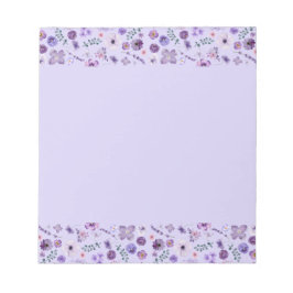 Blommigt Whisper Anteckningsblock - Soft Lavender 