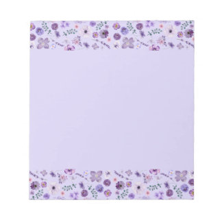 Blommigt Whisper Anteckningsblock - Soft Lavender