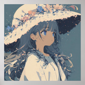 Blommigt Whispers: A Gentle Porträtt Poster