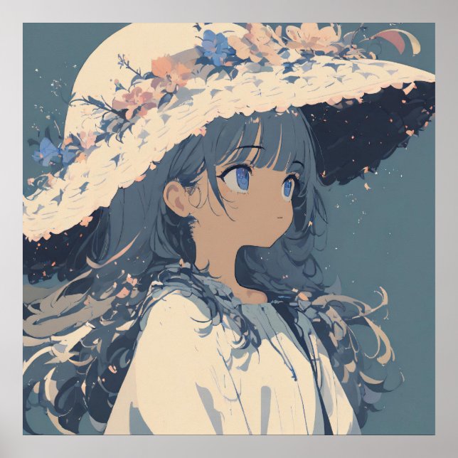 Blommigt Whispers: A Gentle Porträtt Poster (Framsidan)