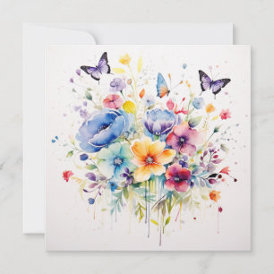 Blommigt Whispers: Förtrollat Garden Birthday Card