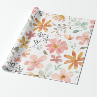 Blommigt Whispers: ZazzleWrapMagic Exklusiv Wraps Presentpapper