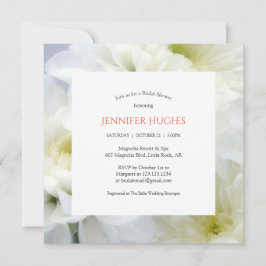 Blommigt White Inbjudningskort för möhippan