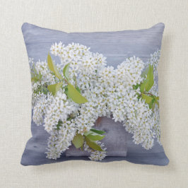 Blommigt White Lilacs Bouquet Photo Kudde