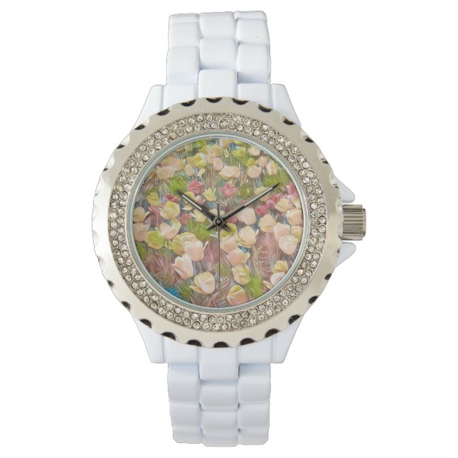 Blommigt White Watch (Beauty) Armbandsur (Framsida)