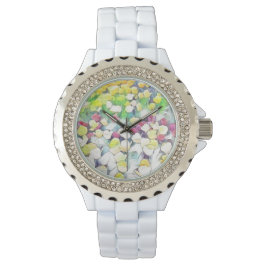Blommigt White Watch (Flytande) Armbandsur