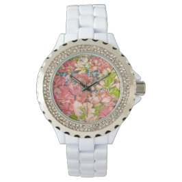 Blommigt White Watch w/ Beauty Effect Armbandsur