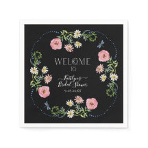 Blommigt WildblomDaisy Black Boho Möhippa