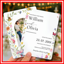 Blommigt WildblomElegant Boho Butterflies Bröllop