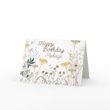 Blommigt Wildblomma Rustic Boho Whimsical Birthday