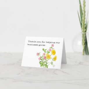 Blommigt Wildblomme Business Tack Kort
