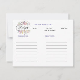 Blommigt Wildblommes Möhippa Recept Anteckningskort