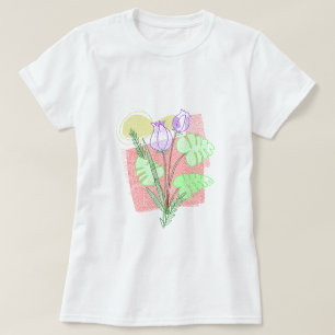 Blommigt Wildblommor Nature Älskare Simple Red Dot T Shirt