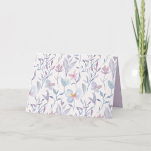 Blommigt Wildblommor Rustic Boho Whimsical Scriptu Tack Kort