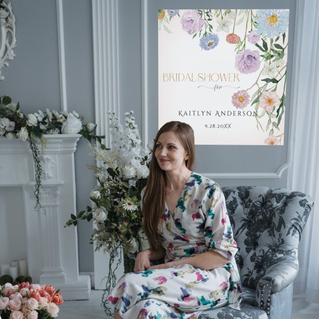 Blommigt Wildbloms  Rosa Vår Möhippa Poster (Skapare uppladdad)