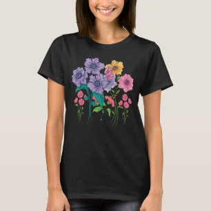 Blommigt Wildblomstervackra Garden Flower-Blommar T Shirt
