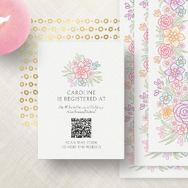 Blommigt Wildwers Pastel Registry Tilläggskort