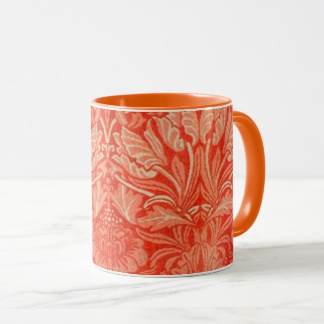 Blommigt William Morris Mönster Mugg (Framsida höger)