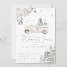 Blommigt Winter Snögubbe Födelsedagsfest