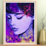 Blommigt Woman Botanian Vintage Flowers Pop Art Poster<br><div class="desc">Den här Poster visar en vacker kvinna ansikte med en fin vintage blommor bakgrund. Valet av monokrom blått för ansikte var ge elegans och senap till poster. Valet av Blommigt kvinnligt tema skulle vara trendig och snyggt. Valet av bakgrund till vintagen var att lägga till elegans och originalitet till den...</div>