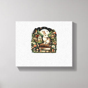 Blommigt Women Cottagecore Rabbit Aesthetic Canvastryck