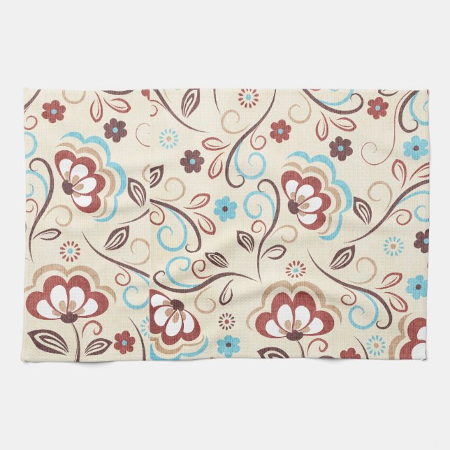 Blommigt Wonders Kitchen Towel Kökshandduk (Horisontell)