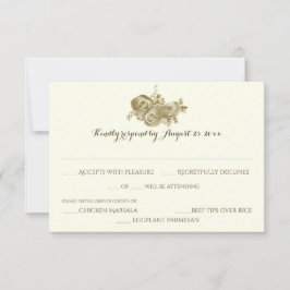 Blommigt Woodland Bröllop Response OSA Kort