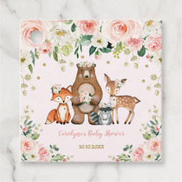  Blommigt Woodland Forest Animals Flicka Gåvor Etiketter