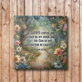 Blommigt Woodland Psalm, fint fastkedjat glas Kakelplatta