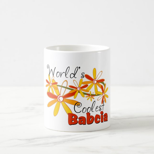 Blommigt World's Coolest Babcia Kaffemugg (Center)