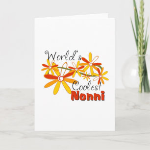 Blommigt World's Coolest Nonni Helgkort